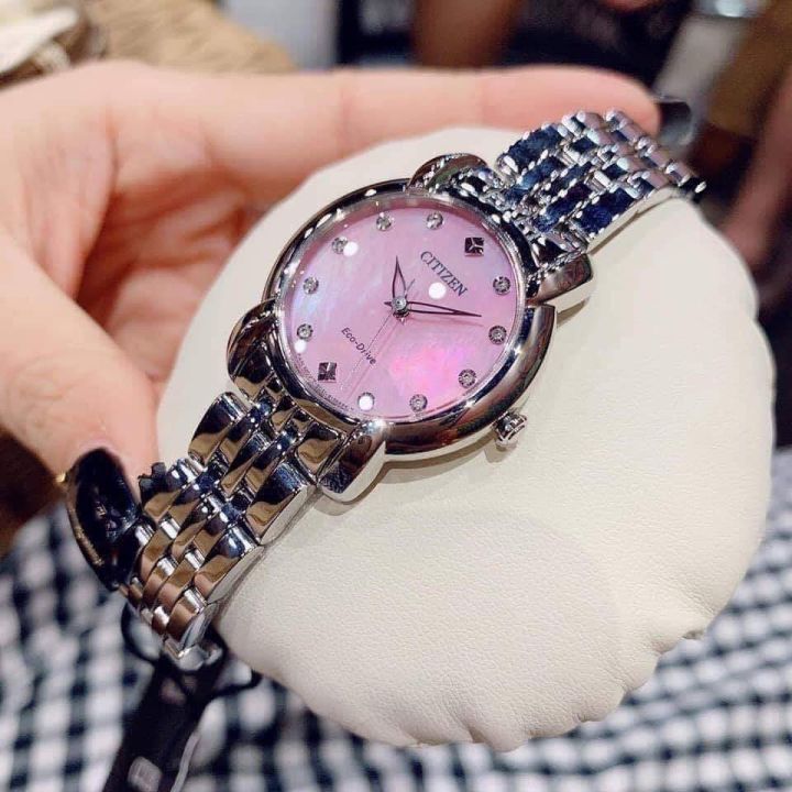 HCM]Đồng hồ nữ Citizen eco-drive Jolie pinky diamond watch 