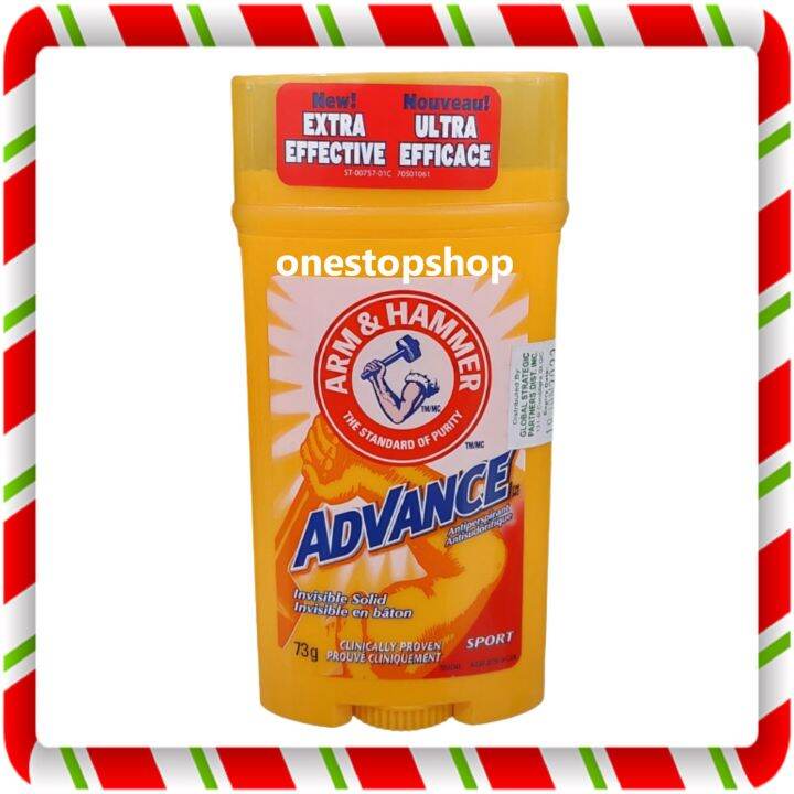 Arm and Hammer Antiperspirant Deodorant Stick Invisible Solid Sport 73g