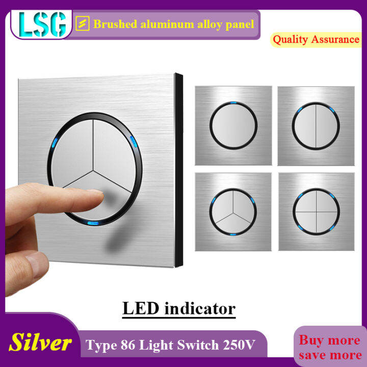 LSG 16amp LED indicator light switch 1/2/3/4 gang 1/2/3 way light