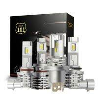 Route101 H7 H11 H9 HB4 9006 H4 HB2 Car LED Headlight Bulb 6000K White Kit HB3 9005 H8 LED Fog Light Fanless Mini Auto Lamp Set