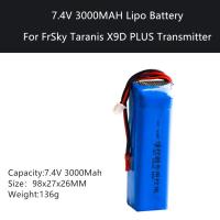 ใช้เพื่ออัพเกรดชิ้นส่วนแบตเตอรี่ลิเธียม FrSky Taranis X9D PLUS 7.4V 3000MAH