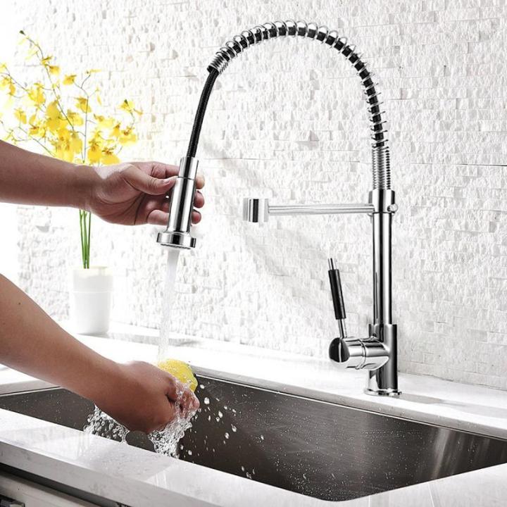 kitchen-faucet-pull-out-side-sprayer-dual-spout-single-handle-mixer-tap-sink-faucet-360-rotation-kitchen-faucets-1pcs