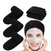 51020pcs Eyelashes Extension Spa Face Headband Make Up Wrap Head Terry Cloth Hairband Stretch Towel with Magic Tape