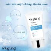 Sữa rửa mặt Mugung trắng da ngừa mụn loại bỏ tế bào chết 50ml