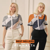 PIMNATTA Kelly Top Free Size เสื้อคอปกผ้าไหมพรมถัก (สินค้าพร้อมส่ง) ฟรีไซส์ ขนาดพอดี ใส่สบาย ถ่ายรูปสวย ใส่ไปคาเฟ่ ใส่ไปเที่ยว