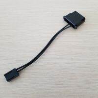 D-Type Ide 4pin หญิงถึง3pin ชายพัดลมทำความเย็นอะแดปเตอร์สายไฟถ่ายโอน22awg 10ซม.