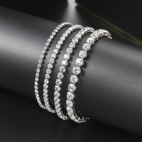 ZHOUYANG Tennis Bracelet For Women Luxury Colorful Optional 2.5mm CZ Crystal Rose Gold Color Gift Fashion Jewelry KC128 Headbands