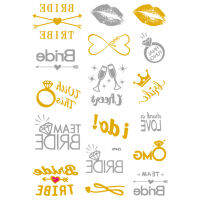 AWEI1สร้อยข้อมือกันน้ำรูปแบบ Golden Metallic Transfer สติ๊กเกอร์รอยสักสำหรับ Body Art