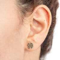 HotCustom ชื่อผู้หญิงต่างหูสแตนเลสส่วนบุคคล Initials Ear Studs 1-3ตัวอักษรต่างหูแฟชั่นเครื่องประดับวันเกิดของขวัญ