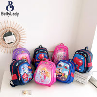 Puff fashion Children Schoolbag Spider Man Mermaid Cartoon Printing Lightweight Waterproof Backpack For 3-6 Years Old Kids【fast】