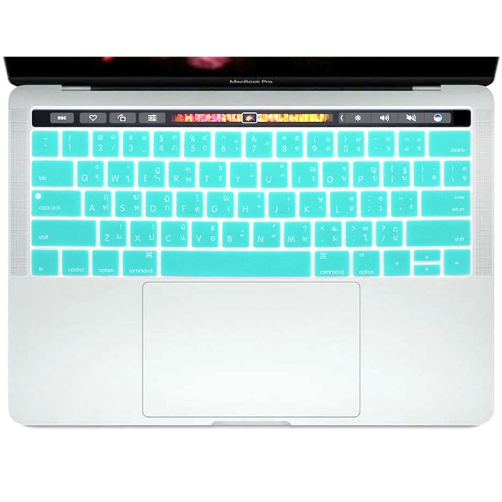 thai-thailand-language-silicone-keyboard-cover-skin-protector-for-apple-macbook-pro-13-a1706-15-a1707-with-touchbar