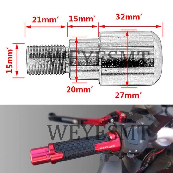 ตัวเลื่อนที่อุดมือจับมือจับรถมอเตอร์ไซค์ใหม่ปลายแฮนด์พอดีกับยามาฮ่า-mt03-mt07-mt09-mt10-mt-03-07-09-10-trsuitable-fo-acer-900-gt