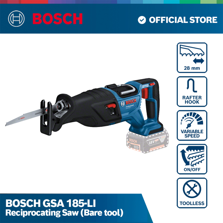 Bosch GSA 185-LI Professional Cordless Reciprocating Saw (Bare tool ...