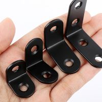 ♞ 4 pcs L Shape Corner Bracket With Screws Connector Stainless Steel Fixing Right Angle Brace Furniture Hardware