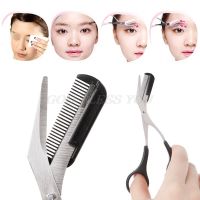 ；‘【；- QIAOYAN Women Eyebrow Tweezer Comb Eyelash Hair Removal Grooming Cutter Shaping Eyebrow Trimmer Scissors Drop Shipping