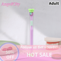 ?AngelCity 1ชิ้นแปรงสีฟัน3D สามด้านระบบเสียงสเตอริโอ PBT แปรงสีฟันขนนุ่มเป็นพิเศษทำความสะอาดล้ำลึกดูแลช่องปากและฟัน