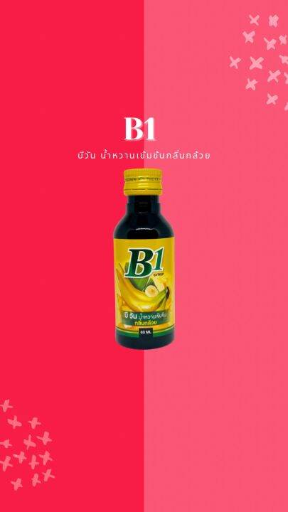 b1-banana-syrup-60ml-น้ำหวานแต่งกลิ่นกล้วย-5-ขวด