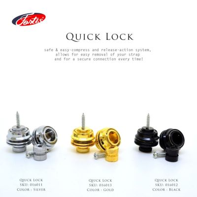 (พร้อมส่งทุกวัน) Fortis ตัวล็อคสายสะพายกีต้าร์ ใหญ่ Guita Strap locks มีสีให้เลือก 3 สี (2 ชิ้น /แพค)