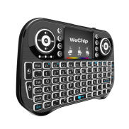 Wechip Bàn Phím Không Dây I10 2.4GHz Bàn Phím Mini Có Đèn Nền 7 Màu Kèm