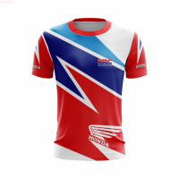 HRC (สต็อกเพียงพอ) Honda Sublimation Tshirt Baju Jersey Sublimation ShortSleeveคุณภาพสูง size:S-5XL