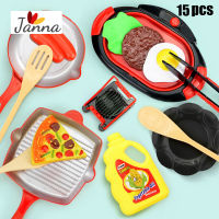 Janna Play Kitchenware Kit for Kids Kitchen Cooking Set Roleplay Toddler Playhouse Game