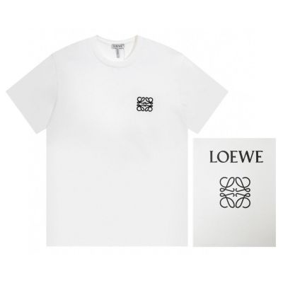 แอลเดอร์แอล✳○ Loeweปไตยเสื้อยืดแขนสั้นผู้ชายผู้หญิง,เสื้อปักโลโก้แบบคลาสสิกเสื้อคู่คอกลมผู้ชาย