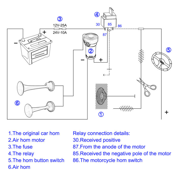 12v-dual-trumpet-air-horn-compressor-kit-พร้อม150db-super-loud-สำหรับรถยนต์-รถบรรทุก-เรือ