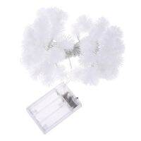 40LED 4M White Snow Pompon String Lights for Decoration of Shop Windows Stores Halls Stages Christmas Wedding Party