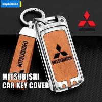 【XPS】Mitsubishi Key Cover Scratch Resistant Metal Premium Leather Keychain เหมาะสำหรับ Triton Lancer Xpander ASX Mirage Attrage Outlander Pajero