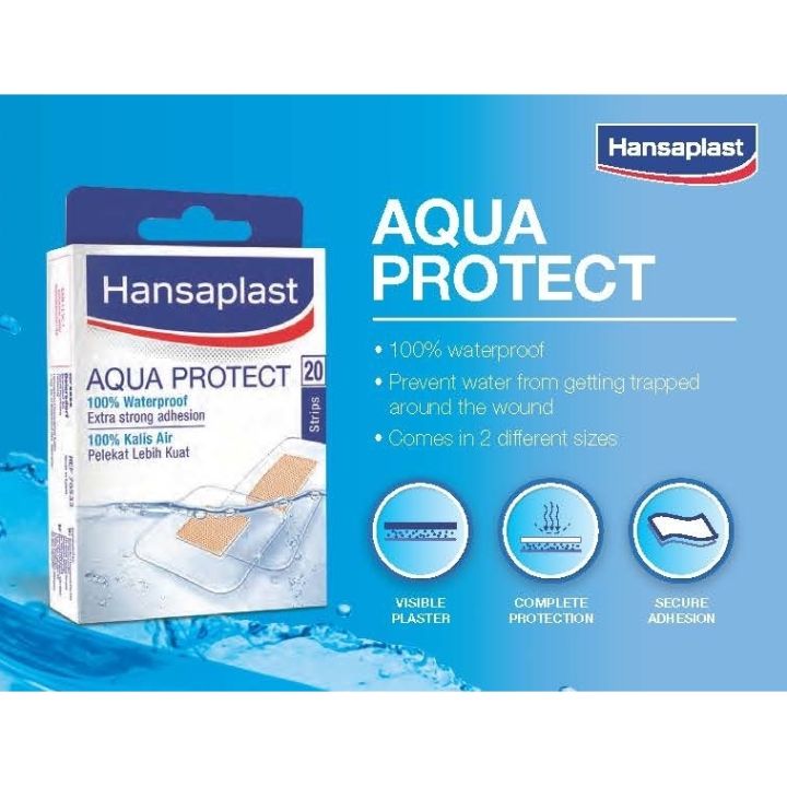 Hansaplast Aqua Protect Plasters 20 Strips Waterproof | Lazada PH