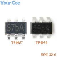 10ชิ้น TP4057 TP4059 57B 59B SOT-23-6 SMD 500Ma 600Ma ชิปวงจรรวมเครื่องชาร์จแบตเตอรี่ลิเธียม