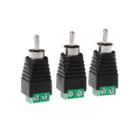 3 Pcsปลั๊กตัวผู้RCA AVเทอร์มินัลเชื่อมต่อวีดิโอเอวีBalun 2สกรู