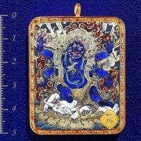 คอลเลกชันระดับ Thangka หกแขนบิ๊กสีดำ Sky Mahagala เนปาลมือวาด Esoteric คู่มือ Thangka จี้