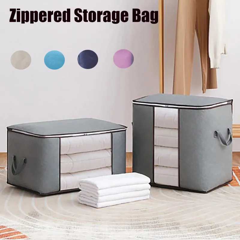 Zippered Storage Bags Jumbo Closet King Comforter Clothes Blanket Space  Saver