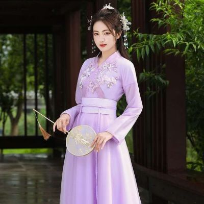 สีชมพูชุดเดรสแบบจีน Original เต้นรำประสิทธิภาพเครื่องแต่งกายสไตล์จีนโบราณรุ่นปรับปรุงฤดูร้อน Fairy Spirit