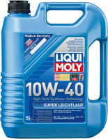 LIQUI MOLY SUPER LEICHTLAUF 10W40 น้ำมันเครื่องสังเคราะห์แท้ 100% ระยะ 10,000-15,000 กม. สำหรับเครื่องยนต์ดีเซล TURBOCHARGER แถมสติ้กเกอร์ liqui moly ขนาด 20*30cm