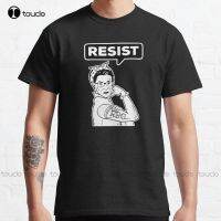 Resist Rbg Rosie The Riveter Merch Classic T-Shirt White Shirt Outdoor Simple Vintag Casual T Shirts Fashion Tshirt Summer