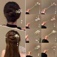 ฤดูร้อนสไตล์ใหม่สีเขียว Hairpin สาวโบราณ Elegant ดอกไม้ Hairpin Headdress