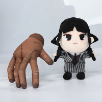 25ซม.วันพุธ Addams Plush ตุ๊กตานุ่มยัดไส้น่ารักตุ๊กตาหนานุ่มสำหรับคอลเลกชันแฟนๆของขวัญเด็ก【cod】