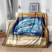 Ready Stock Anime Yu Gi Oh Card Magtapon ng Blanket Blue Eyes White Dragon Anime Cartoon Soft Plush Blanket Bedroom Bedspread Home Decor