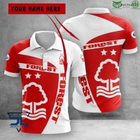 เสื้อโปโลแขนสั้น มีฮู้ด ลาย Nottingham Forest F.c Premier League 2022 3d สวมใส่สบาย 2023