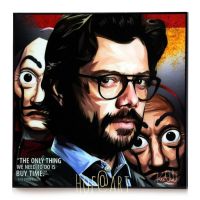 The Professor ศาสตราจารย์ ซีรี่ย์​ ทรชนคนปล้นโลก Money Heist รูปภาพ​ติด​ผนัง​ pop art พร้อมกรอบและที่แขวน กรอบรูป แต่งบ้าน ของขวัญ