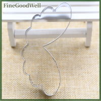 FineGoodWell แม่พิมพ์คุ้กกี้ทรงปีกนางฟ้าของตกแต่งทำจากสเตนเลสเครื่องมืออบคุกกี้