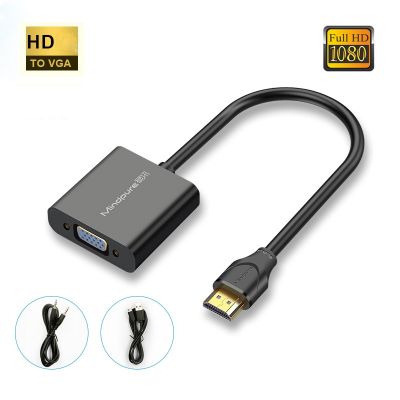 Hdmi-kompatibel dengan VGA Adapter Audio Extension Cable Splitter Converter Digital Analog HD1080p untuk PC Laptop Tablet Proyektor