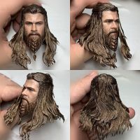 hot！【DT】□❡  1/6 Scale Chris Hemsworth with Gold Hair Beard Male Carved Sculpt for 12 Inches Figure Dolls