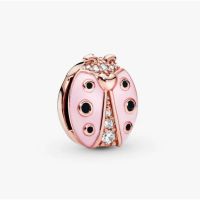 [พร้อมส่ง สินค้าแท้ ?] Pandora Pink Ladybird Clip Charm