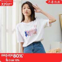 GIORDANO Men And Women Huangshouyi Series T-Shirts Summer Short Sleeve 100% Cotton Casual Tee Crewneck Print Basic Tee 99392006