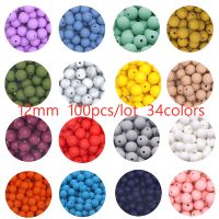 【YF】♕  Kovict 100Pcs 12mm Round Silicone Beads Multicolour BPA-Free Jewelry Making Pacifier Chain Accessories