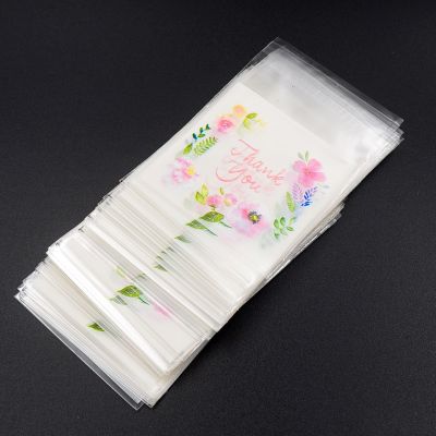 100 pcs/lot Write Thank You Plastic Transparent Cellophane Baking Candy Cookie Gift Bag For Wedding Birthday Party Gift Wrapping  Bags