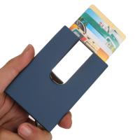 กระเป๋าสตางค์หนังอลูมิเนียมแบบ Pop-Upcard,กระเป๋าใส่บัตรเครดิตป้องกัน Rfid สำหรับคลิปเงิน